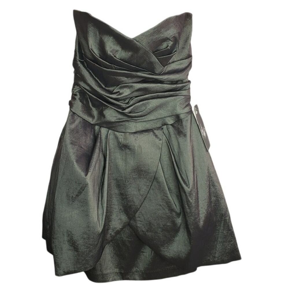 Jessica McClintock Strapless Ruched Mini Dress NWT 6